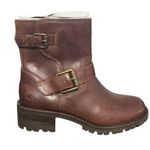 Lucky Brand New! Taini Moto Leather Biker Buckle Strap Combat Bootie - Size 6.5 Photo 3
