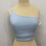 Aerie New XL Light Blue Ribbed Asymmetrical Crop Top Photo 1