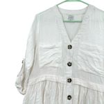 Mud Pie  Size Small Button Up Dress White‎ 100% Cotton Flowy Summer Spring Photo 2