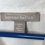 Woman Within  Tank Top White V-Neck Rayon Shirt New 14/16 Photo 3