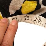 cream with yellow and black print linen blend , oversized statement blazer Size M Photo 8