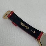 Vintage USA flag gold tone women watch 27mm genuine lizard up to 6.5” running Photo 5