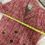 Carlisle  2 Tweed Blacker Jacket Coat Pink Red Orange Ivory Wool Silk Suit Career Photo 3