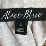 Alice Blue Simona Henley Sleeveless Cream White Polka Dot Blouse Size L Photo 5