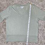 Athleta  Step Forward Sweatshirt Tee Fern Green Medium M V-Neck Half Sleeve Photo 9