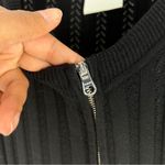 Anthropologie  Varley Malia Knit Midi Dress Black Ribbed 3/4 Sleeve Size XL Photo 7