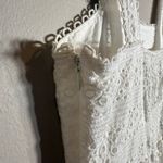 Chelsea and Violet Lace Eyelet Smocked Midi Dress Women's Large White Cottagecore Photo 10