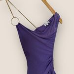 We Wore What WhoWhatWear | Gold & Purple Cutout Ruched Dress | Size L Photo 2