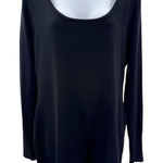 Cache Vintage Y2K Caché Black Crisscross Back Sweater XL Scoop‎ Neck Pullover Top Photo 0