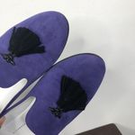 Giuseppe Zanotti Women's Size 37.5 Suede Black Tassel Slip On Loafers Flats Photo 3