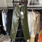 Pistola  Cassie Olive Faux Leather High-Rise Straight-Leg Pants Photo 7