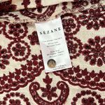 Sézane SEZANE BURGUNDY Embroidered Buttons DOWN Shirt PUFFED Sleeve TOP Sz 36 LULA #181 Photo 7
