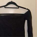 Black Long Sleeve Square Neck Top Size L Photo 1