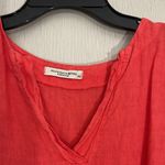 Francesca Bettini xs orange tiered maxi midi dress Italy 100% linen Photo 2