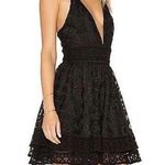Lovers + Friends Moon Dance Dress Lace Crochet Cross Back Revolve Black Size S Photo 0