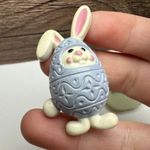 Avon Signed Owl Bird & Easter Bunny With Egg Plastic Brooch Pin Lot Of 2 Photo 6