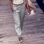 Athleta  Gray Cabo Linen Jogger Pants Size 10 Petite  Style 405720 Photo 1