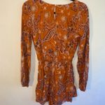 Abercrombie & Fitch NWT abreviando Fitch orange floral long sleeve romper Photo 2