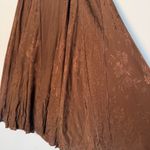 Free People Brown Flowy Bohemian Chic Floral Middi Skirt  Photo 4