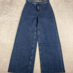 the drop kori jeans wide leg nwt raw hem fray 26 Dark Wash Blue Photo 0
