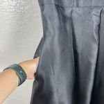 Alfred Sung Black Satin Gown 10 Sleeveless Pleated High Low Dress Old Money Photo 6