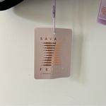 Savage X Fenty Carnival Unlined Black Gem Rhinestone Tricot Plunge Bra NWT Large Photo 2