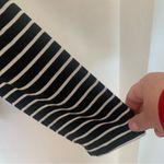 CAbi EUC  Side Snap Black White Stripe Scoop Neck Tee Style 6332 Size M Photo 5