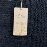 L LOVE Love Navy Blue Knit Sweater Sz S/M Photo 3