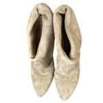 via spiga Suri Taupe Suede Foldover Stiletto Heeled Booties Women's Size 6 Photo 6