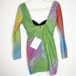 GCDS Rainbow Glitter Party Mini Dress Size Small Silver Photo 1