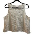 Talula Aritzia White Eyelet Crop Top Photo 0