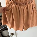 Le lis  Collection Orange Textured Long Sleeve Button Cutout Romper Small NWT Photo 7