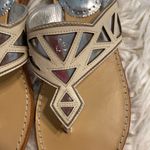 Sam Edelman Sandals size 9.5 excellent condition see pictures color silver/cream Photo 2