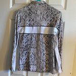 Boston Proper  Leopard Print Athletic Jacket - Black/White/Tan Photo 2