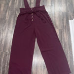 SheIn Calvaya Jumpsuit with Wide Leg, Front Buttons and Belt, Plus Size Photo 0