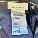 Paige Peg Straight Leg Dark Wash Mid Rise Jeans in the Wash Bardot Sz 27 Photo 9