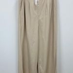 Madewell The Harlow Wide Leg Pant Linen Twill Harvest Moon Beige US 12 NWT Photo 6