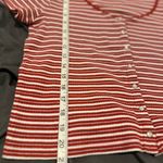 Levi's Striped Red Button-Up Women's Top Photo 5