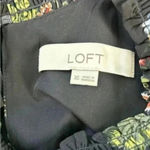 Loft Ann Taylor  high neck floral black dress with sheer sleeves in size xs Photo 4