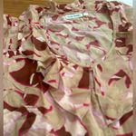 Roller Rabbit NWOT  ruffle abstract floral balloon sleeve viscose blouse fall top Photo 4