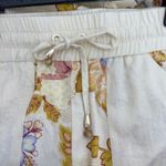 House‎ of Harlow 1960 Floral Linen Blend Wide Leg Drawstring Pants Size S NWOT Tan Photo 5