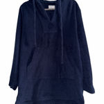 ONIA  (Deep Navy) Towel Terry Poncho Pullover Hoodie Size  S Photo 0