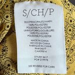 CAbi mustard yellow and black paisley print top size small Photo 5