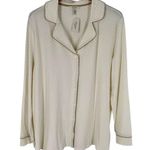 NWT Soma Ivory Gold Pin Dot Cotton Jersey Pajama Shirt Size XXL Top Photo 0