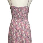 Abound NWT Medium Pink Purple Blue Abstract Watercolor Floral Print Sundress Mini Dress New Photo 1