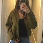 Urban Outfitters Green Zip Up Sweatshirt Photo 0