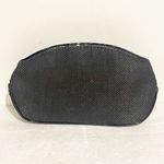 Giorgio Armani  Black Full ZIp Textured Domed Makeup Bag Photo 3