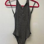 Urban Outfitters  Out From Under Snap Front Halter Striped Bodysuit Photo 0