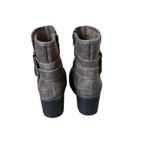 Natural Soul  by Naturalizer Zela Gray Ankle Boots Women's Size 6M Moto Combat Photo 2