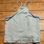 J Crew | Ribbed‎ Cropped Halter Tank Light Green XS Photo 0